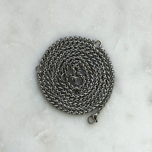 Silver Adjustable Woven Chain
