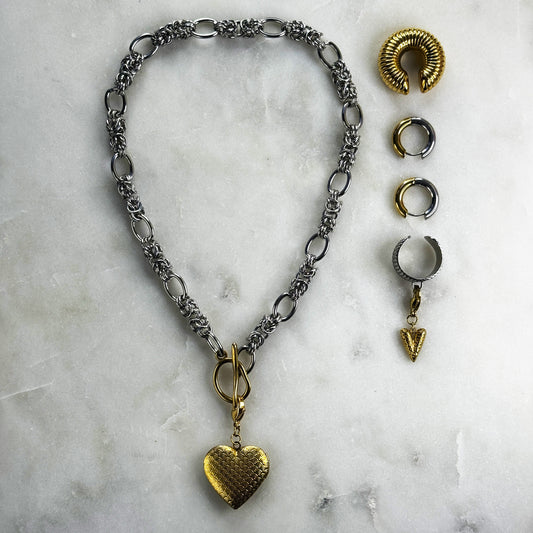 Bicolor Set - Medallion In Gold