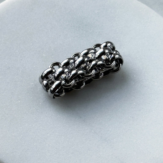 Chainmail Silver Ring