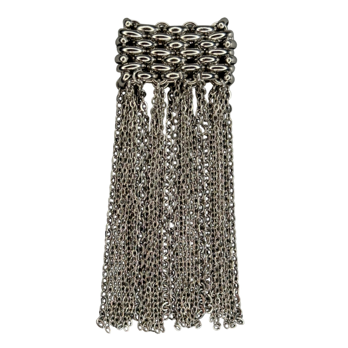 Gold Chainmail Ring With Fringe
