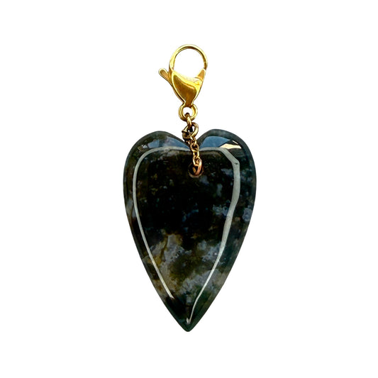 Green Agate Heart Pendant