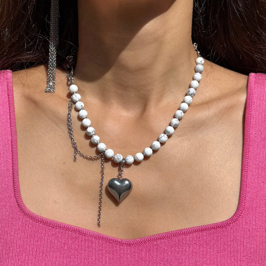 Heart of Magnesite Necklace