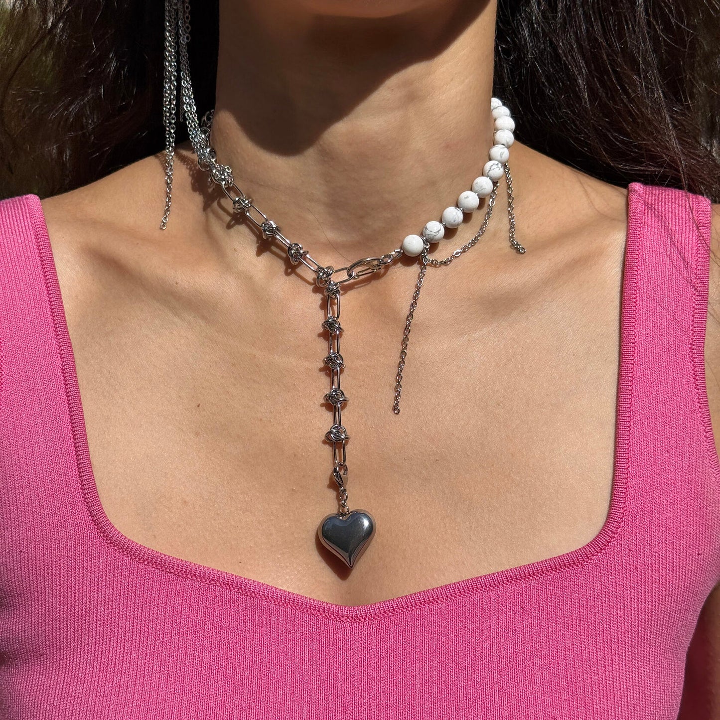 Heart of Magnesite Necklace