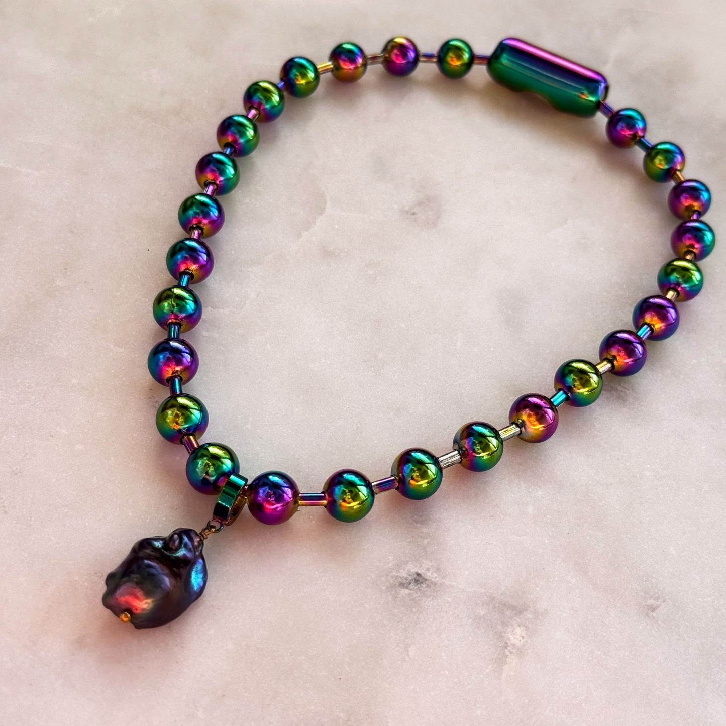 Iridescent Steel Choker