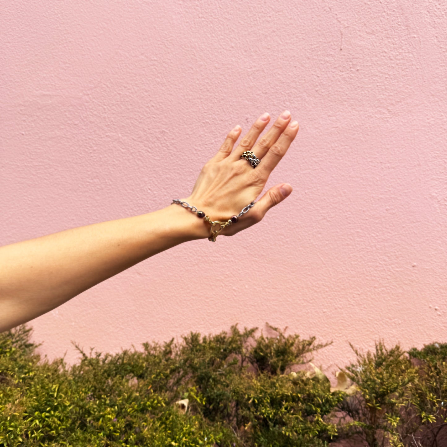 Mixed Metal Chain Ring