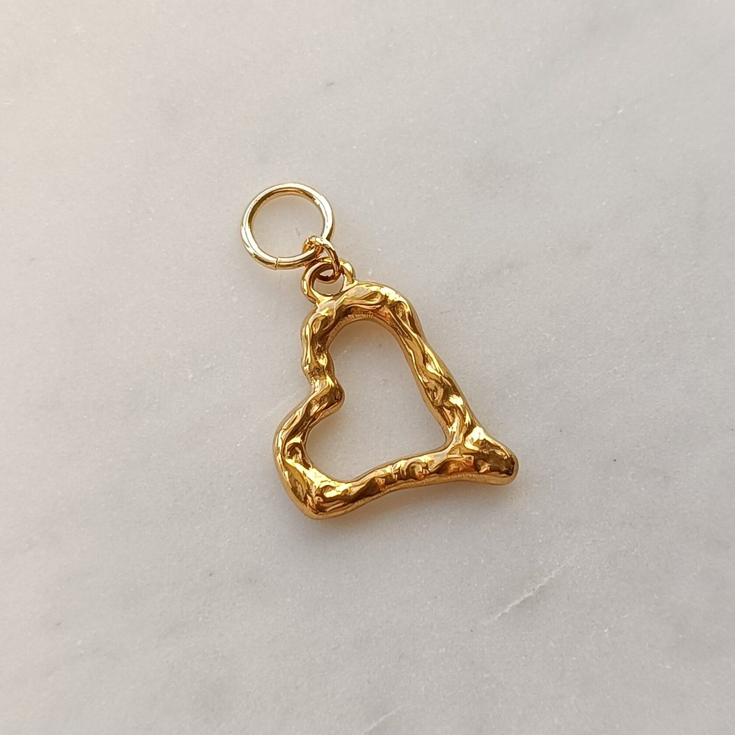 Golden Empty Heart Pendant