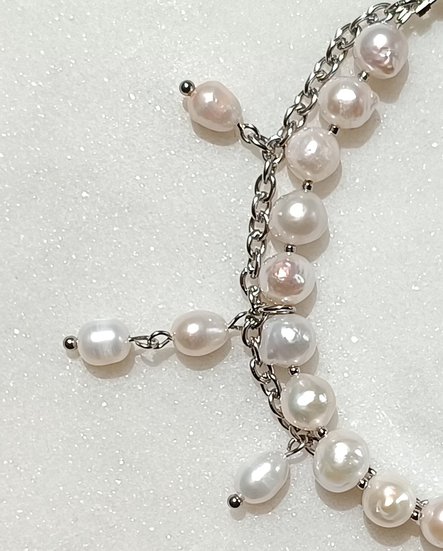 Pearl Cascade Gold Bracelet