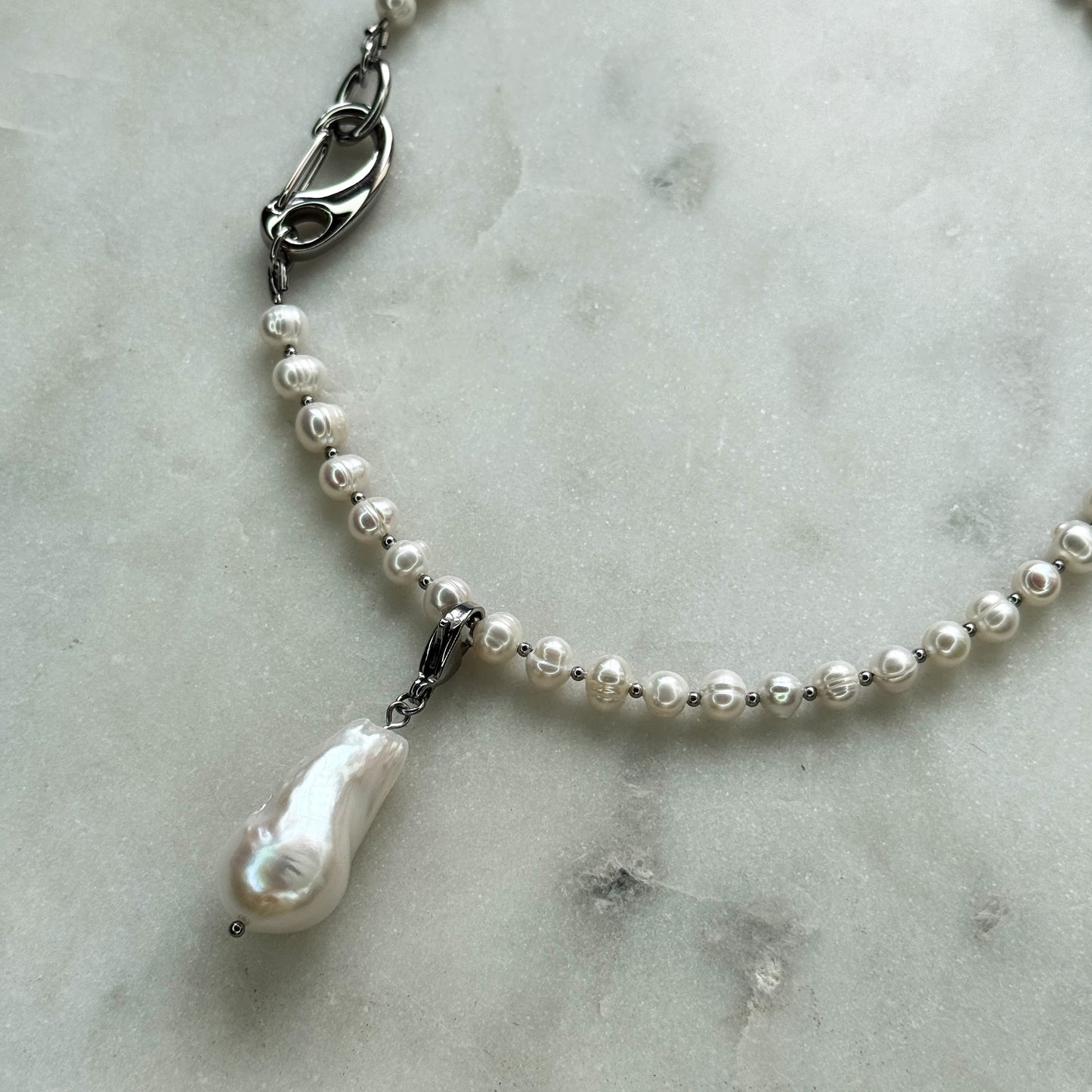 Pearl Choker with Removable Pendant