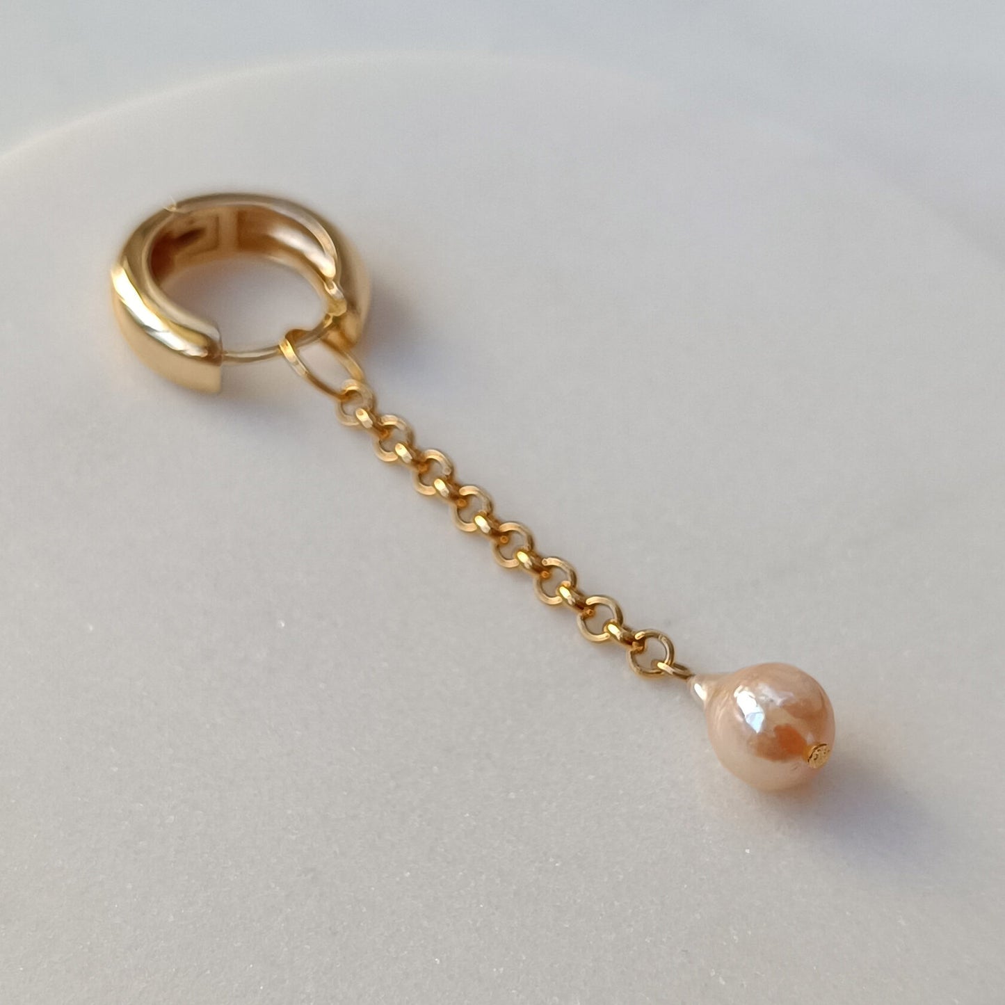 Pearl Drop Charm Gold