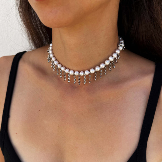 Pearl Fringe Choker