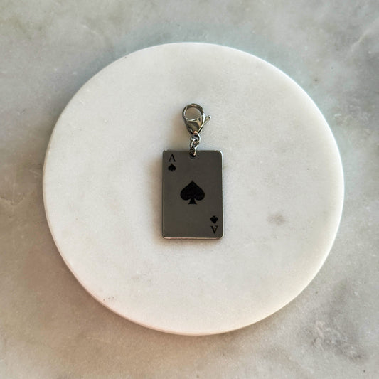 Black Playing Aces Pendant