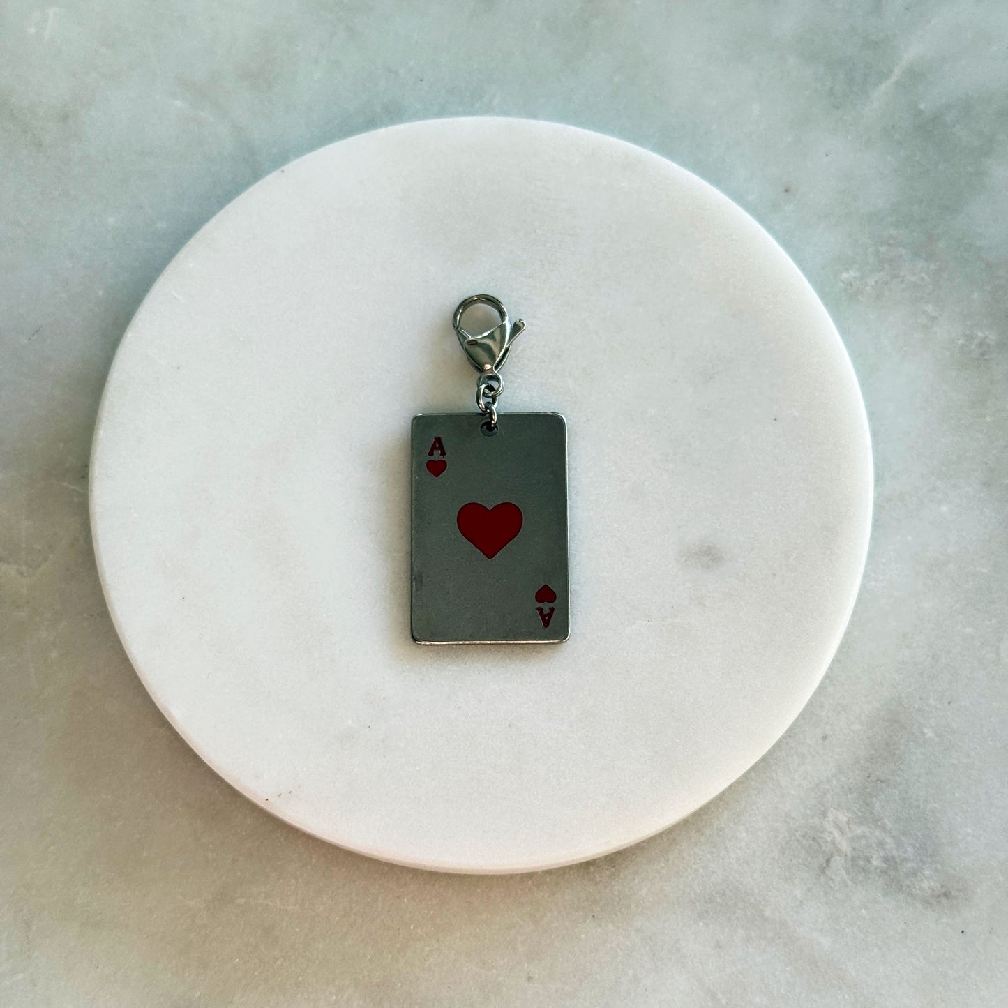 Black Playing Aces Pendant
