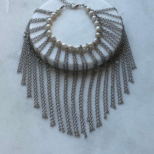 Drizzle Bracelet Silver and White
