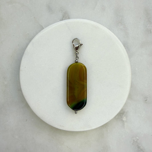 Rectangular Green Agate