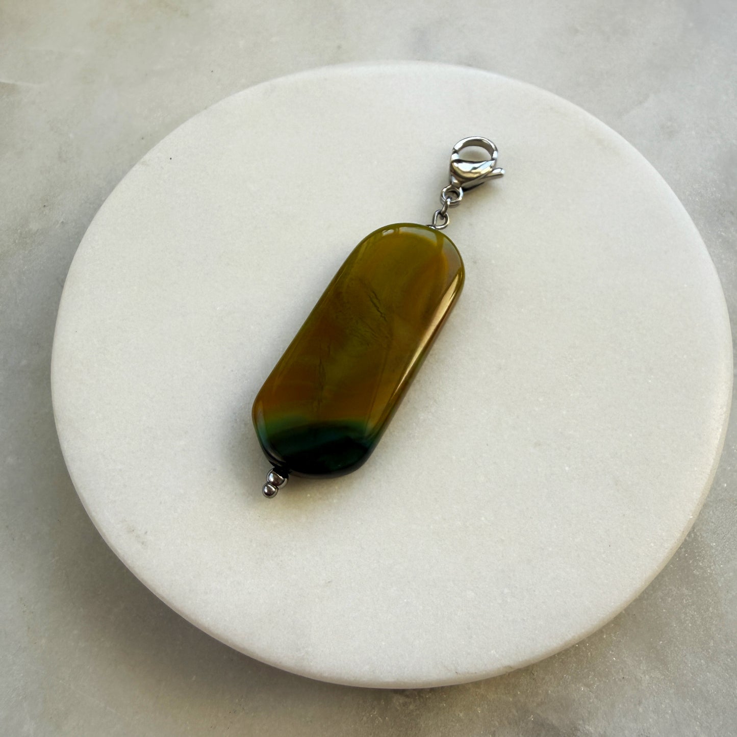 Rectangular Green Agate