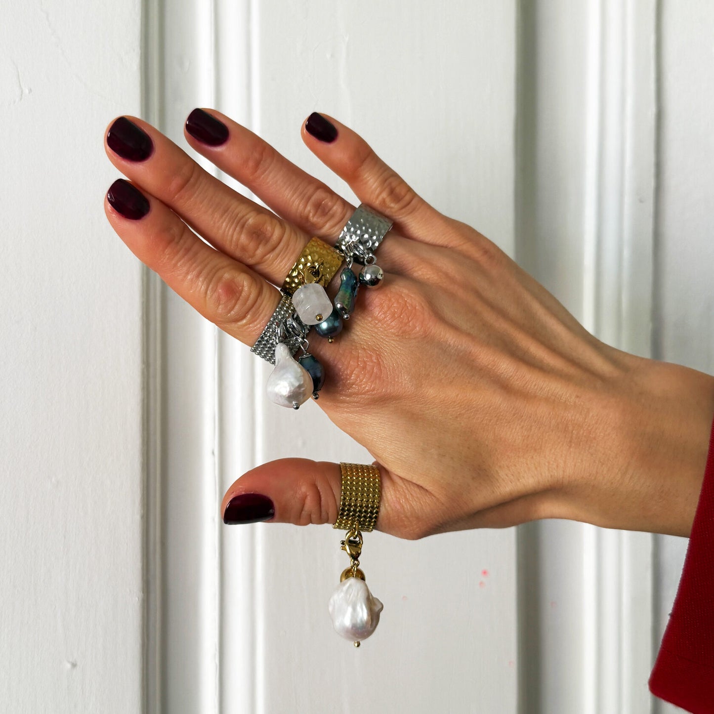 Ring Base For Transformers - Gold with Rows of Dots