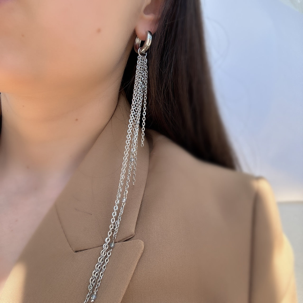 Silver Waterfall Charm