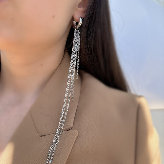 Silver Waterfall Charm