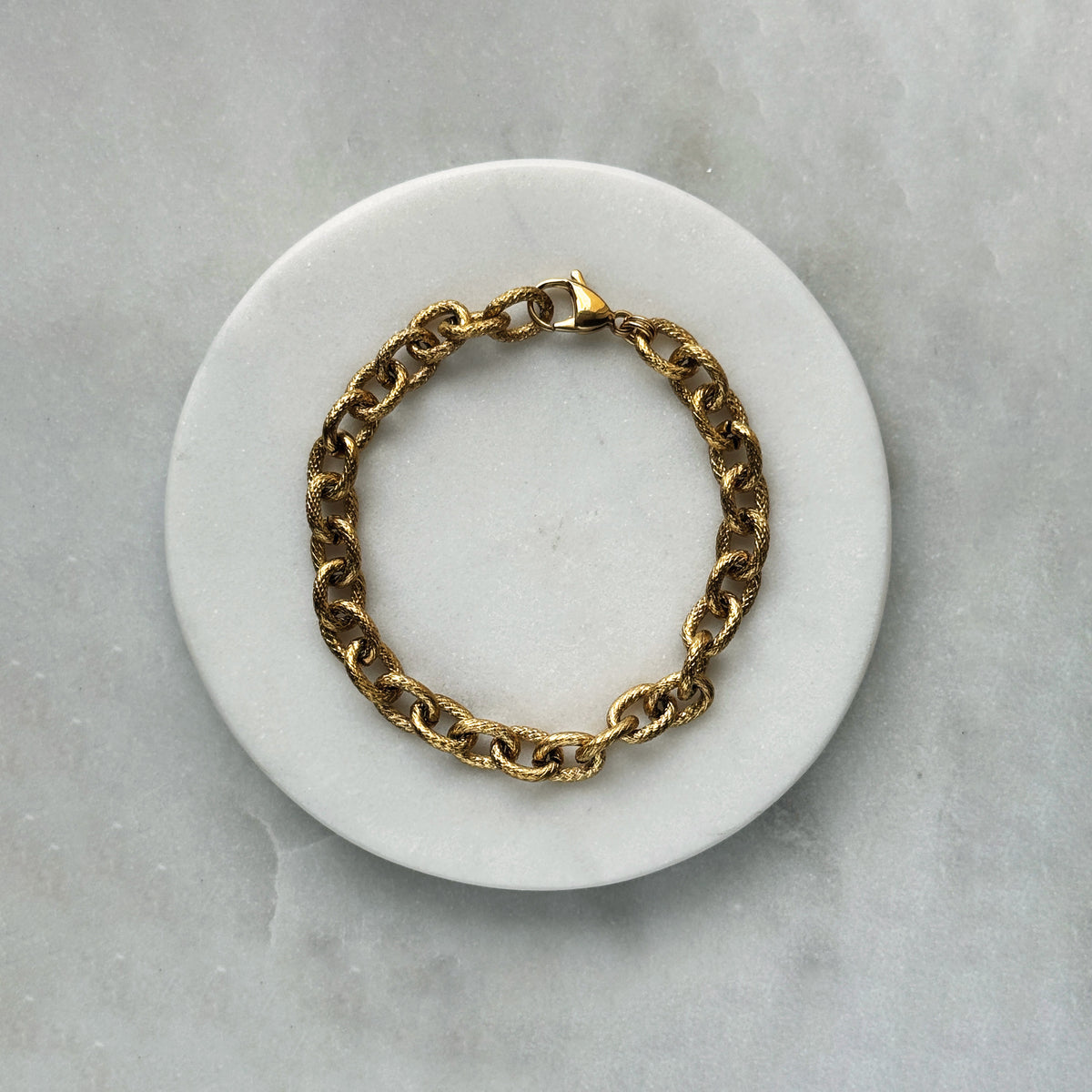 Textured Silver Bracelet