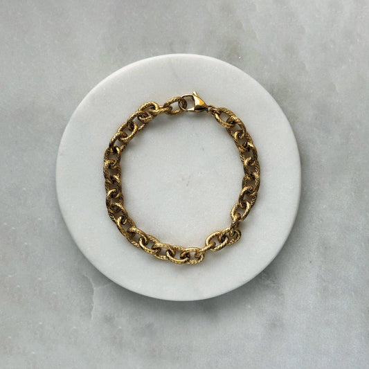Textured Gold Bracelet