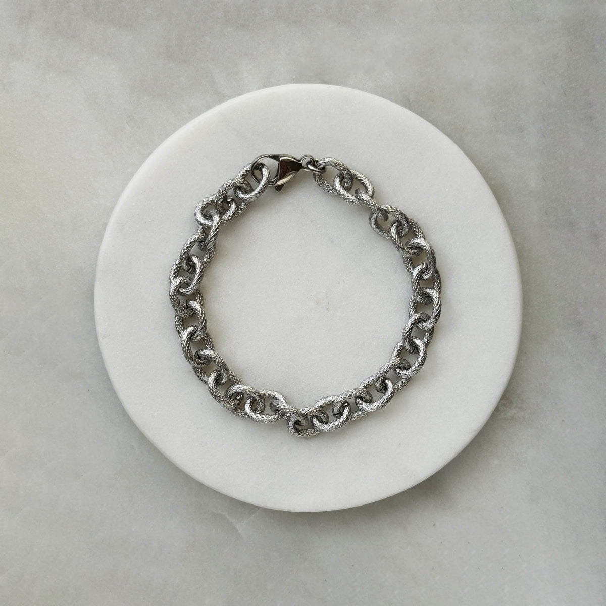 Textured Silver Bracelet