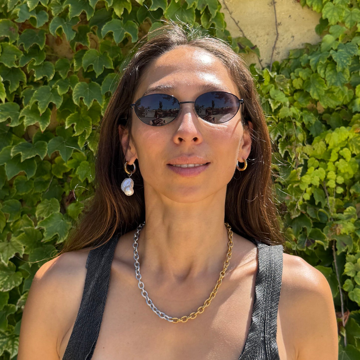 Textured Two-Tone Steel Chain