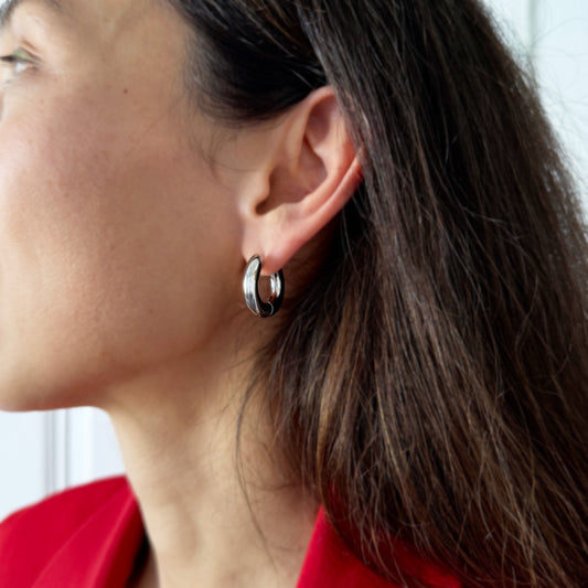 22mm Silver Earrings