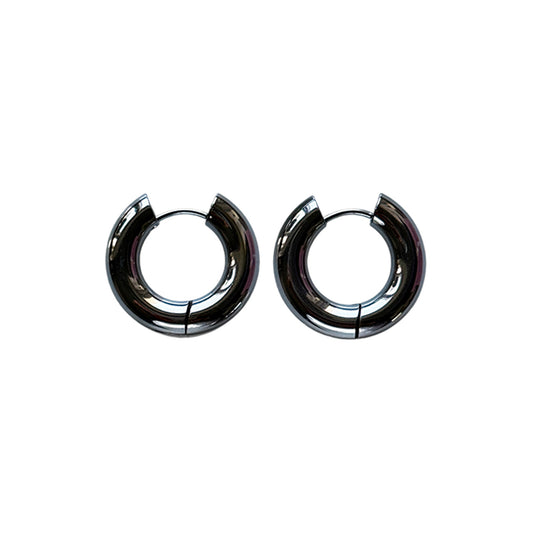 22mm Silver Earrings