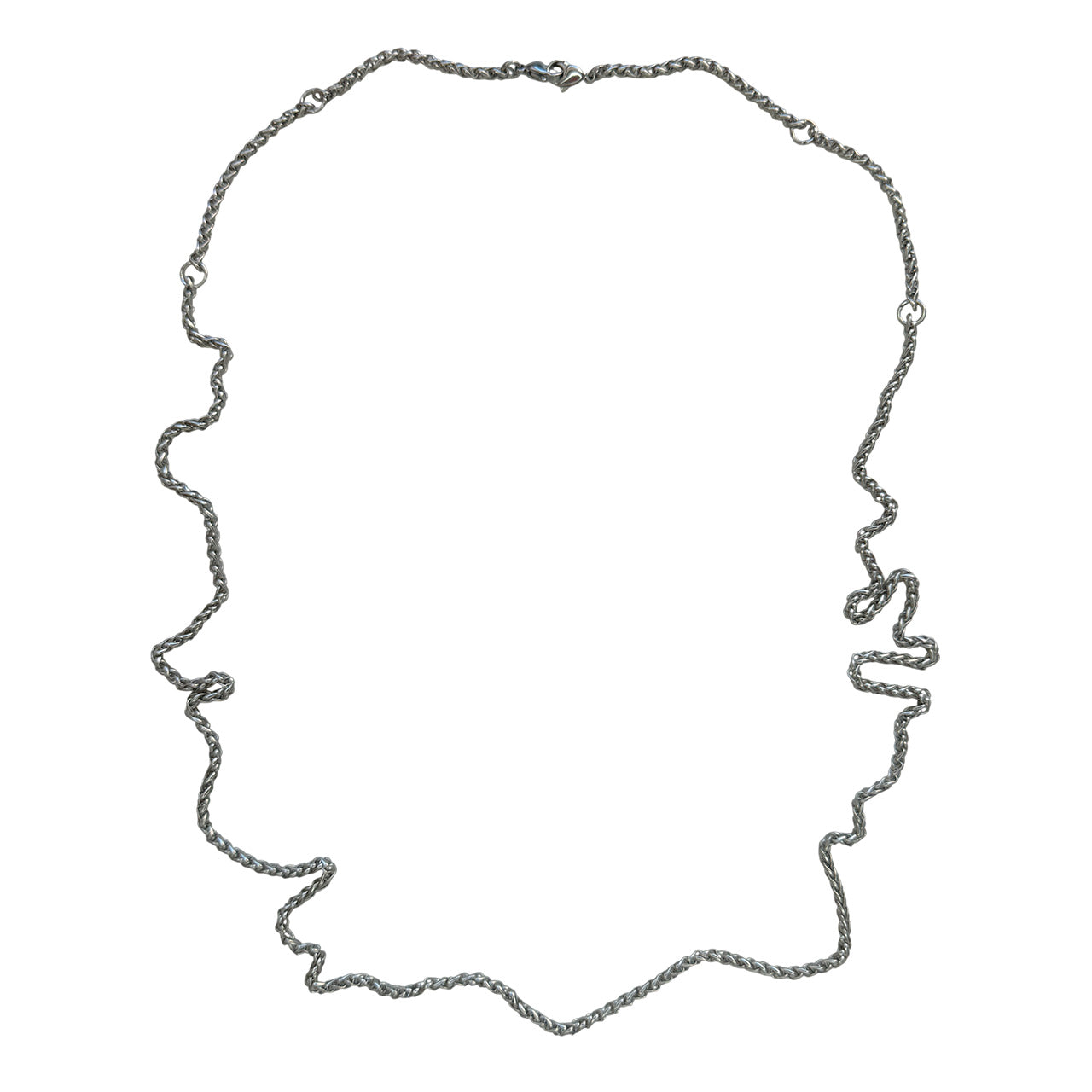 Silver Adjustable Woven Chain