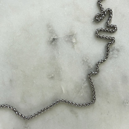 Silver Adjustable Woven Chain