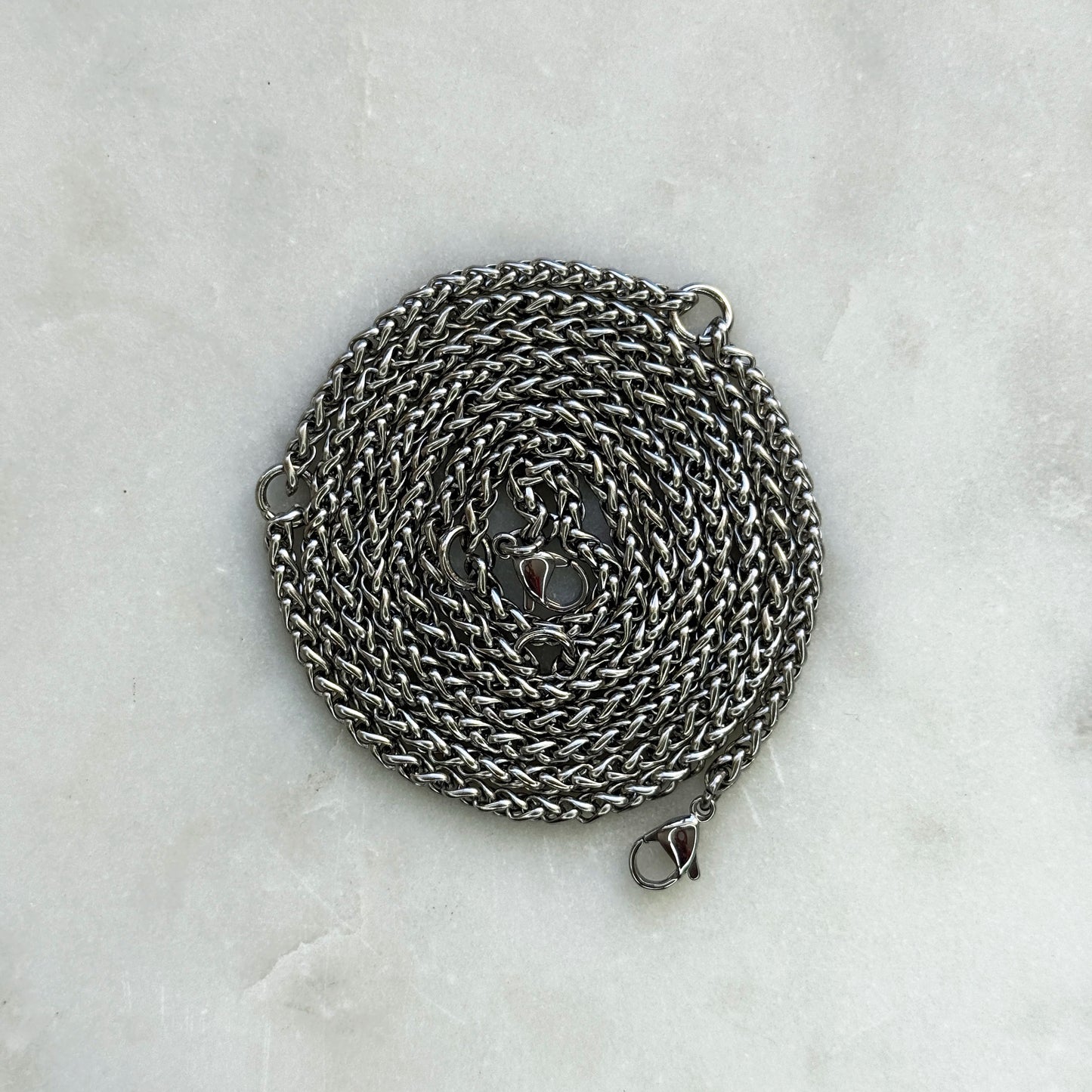 Silver Adjustable Woven Chain