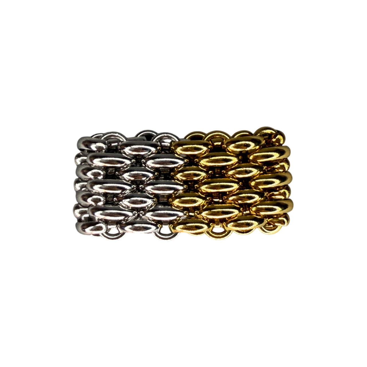 Bicolor Chainmail Ring
