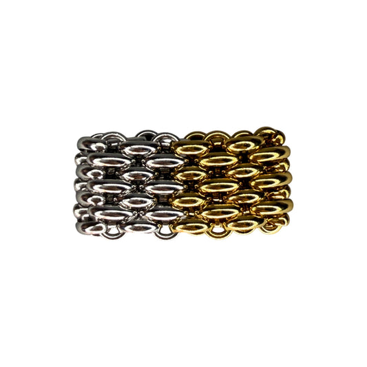 Bicolor Chainmail Ring
