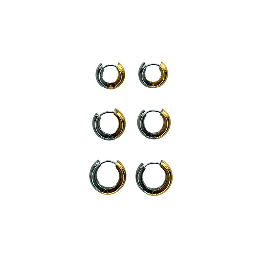 Bicolor Huggie Earrings