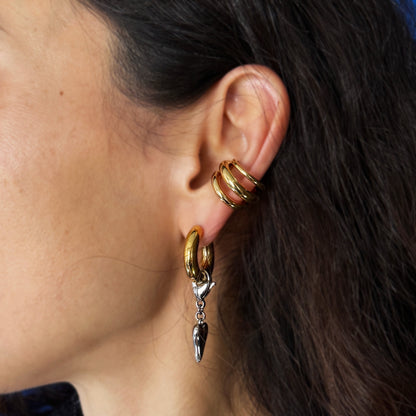 Bicolor set - 2 rings, 2 hearts