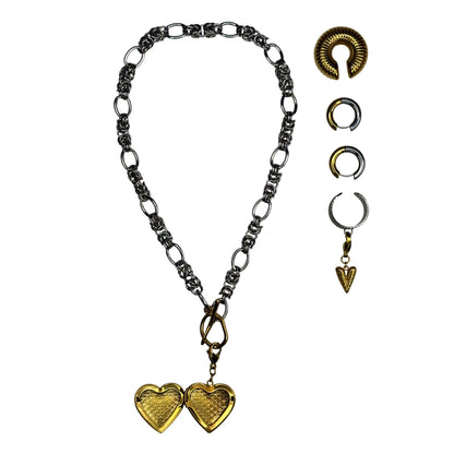 Bicolor Set - Medallion In Gold