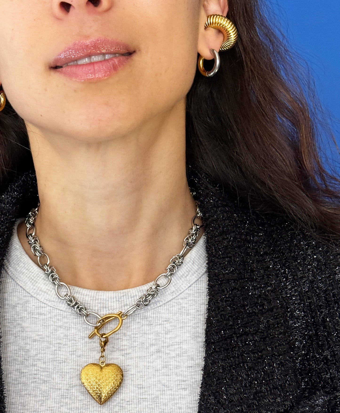 Bicolor Set - Medallion In Gold