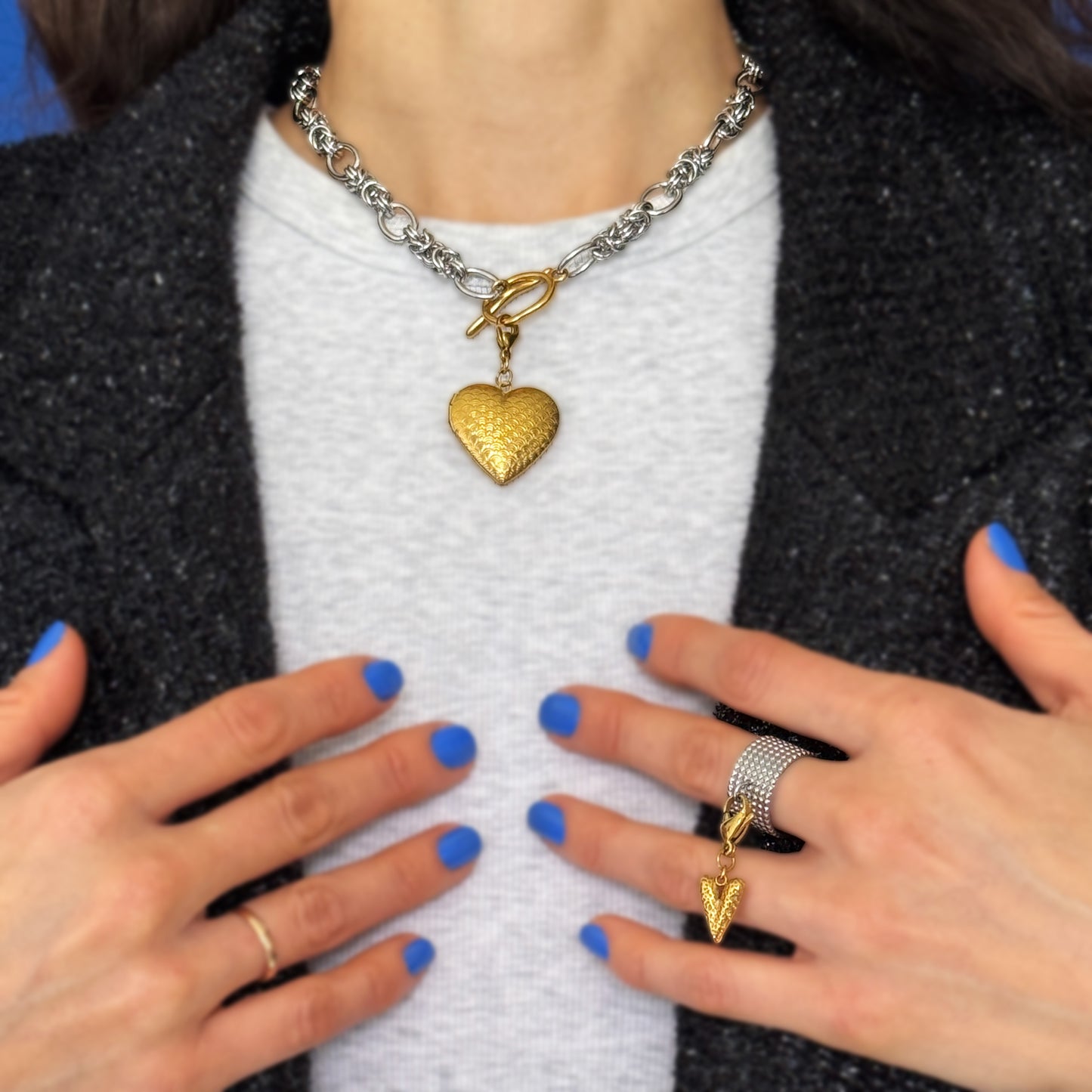 Bicolor Set - Medallion In Gold