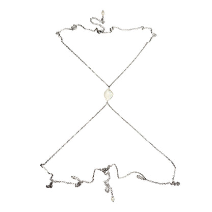 Body Chain With White Pearl Drop