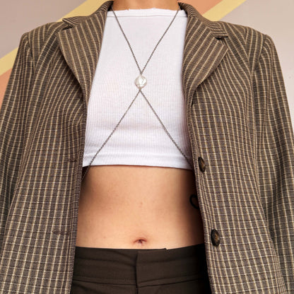 Body Chain With White Pearl Drop