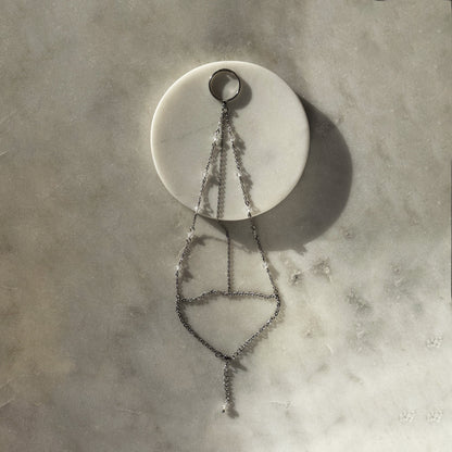 Bracelet On Finger With Cubic Zirconia