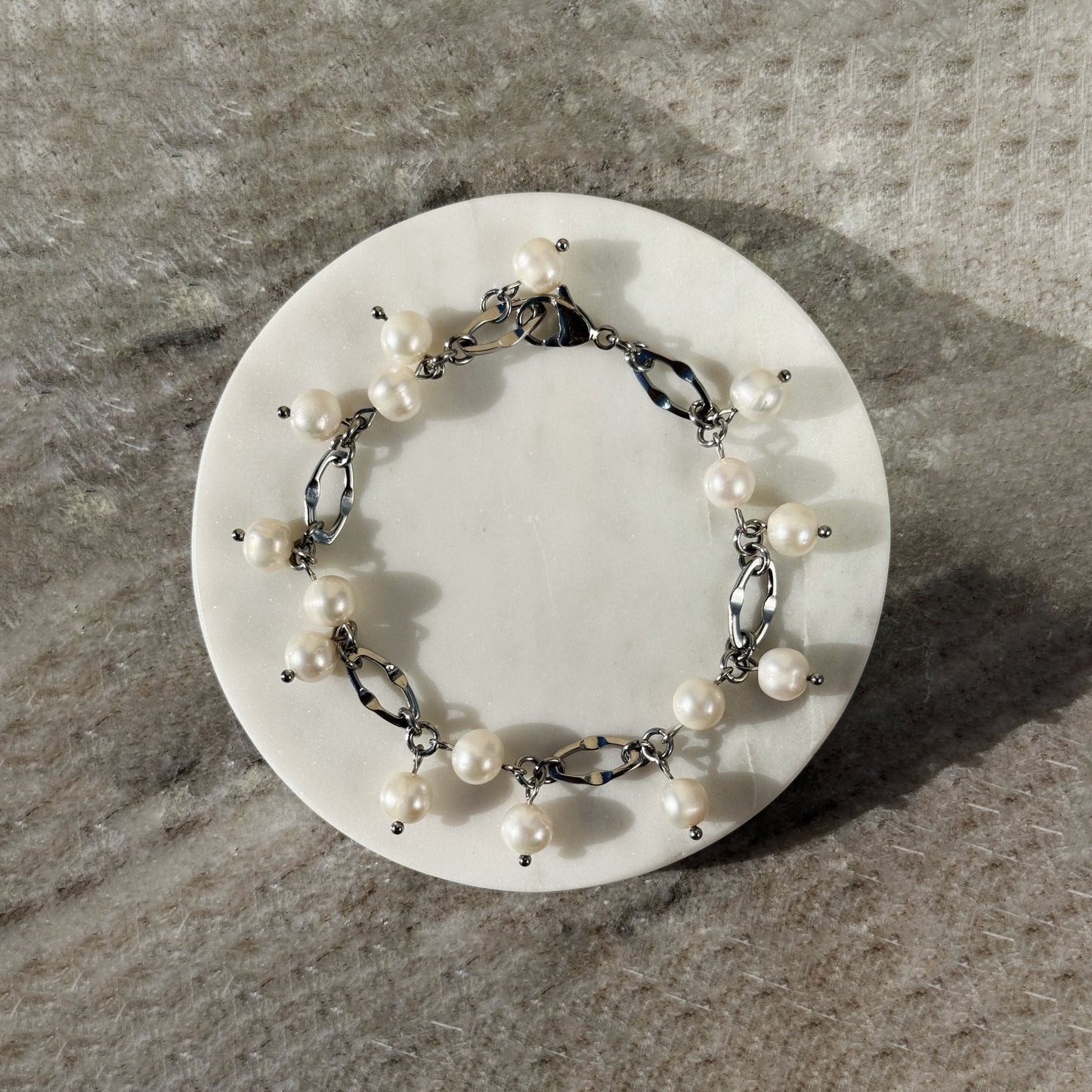 Bracelet With Berries From White Pearl
