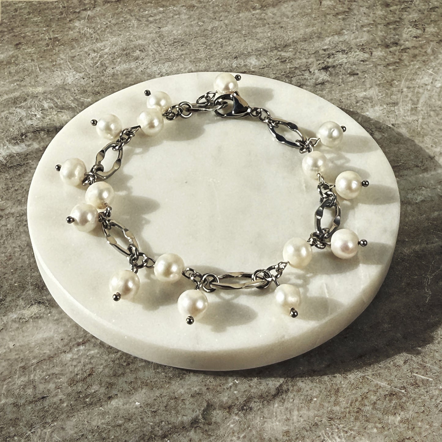 Bracelet With Berries From White Pearl