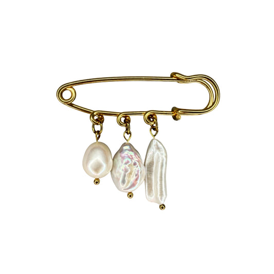 Brooch With Three Pearls