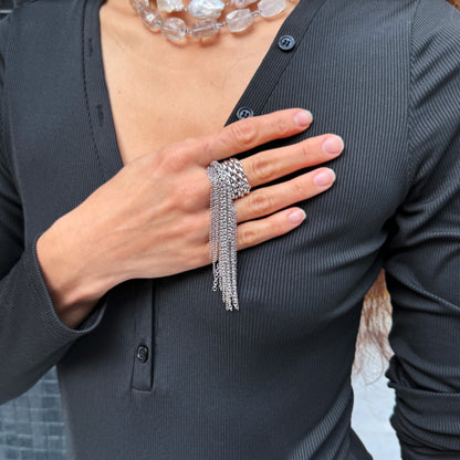 Chainmail Ring With Fringe