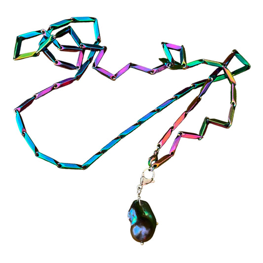 Chroma Shift Steel Necklace