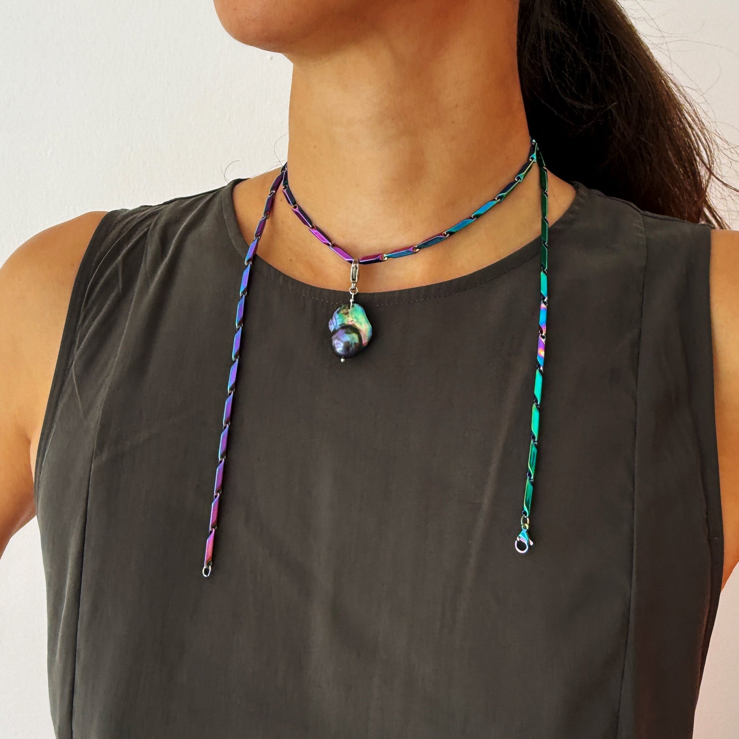 Chroma Shift Steel Necklace