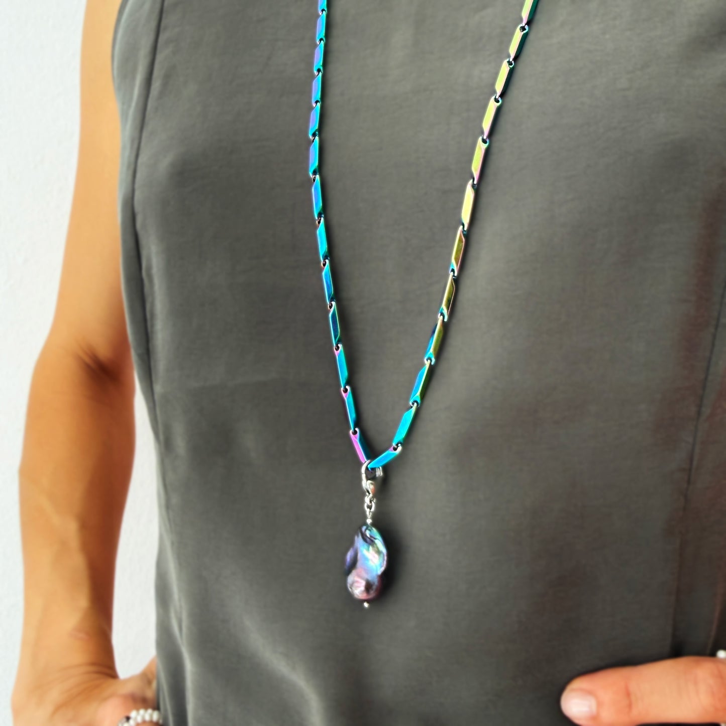 Chroma Shift Steel Necklace