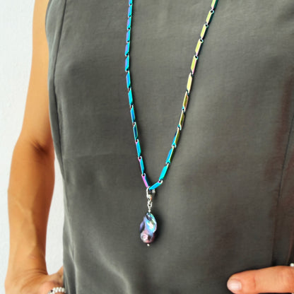 Chroma Shift Steel Necklace