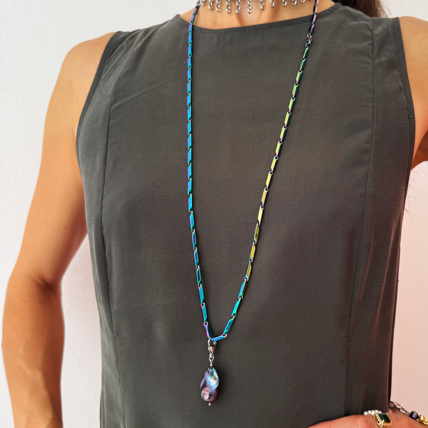 Chroma Shift Steel Necklace